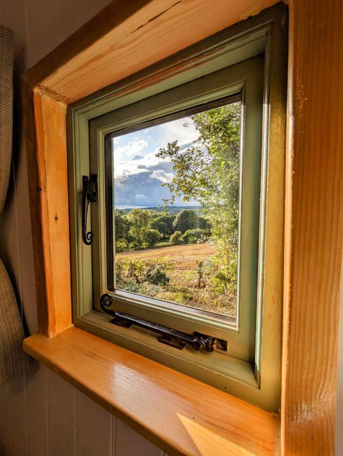Romantic Nature Retreat, Luxury Glamping & Stargazing Views - Dragonfly Shepherd Hut Yarpole Kültér fotó