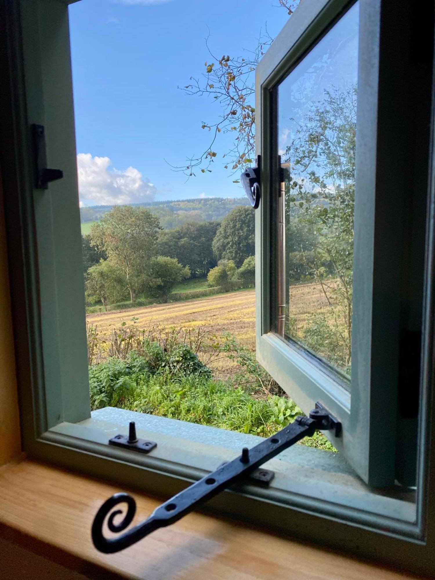 Romantic Nature Retreat, Luxury Glamping & Stargazing Views - Dragonfly Shepherd Hut Yarpole Kültér fotó