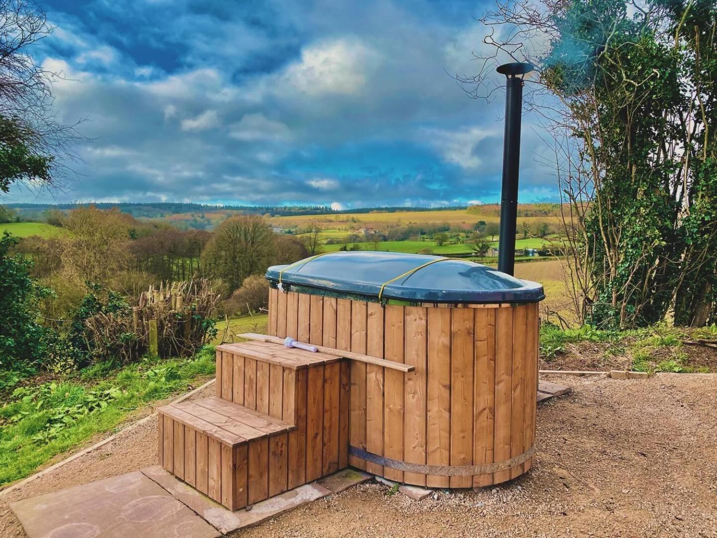 Romantic Nature Retreat, Luxury Glamping & Stargazing Views - Dragonfly Shepherd Hut Yarpole Kültér fotó